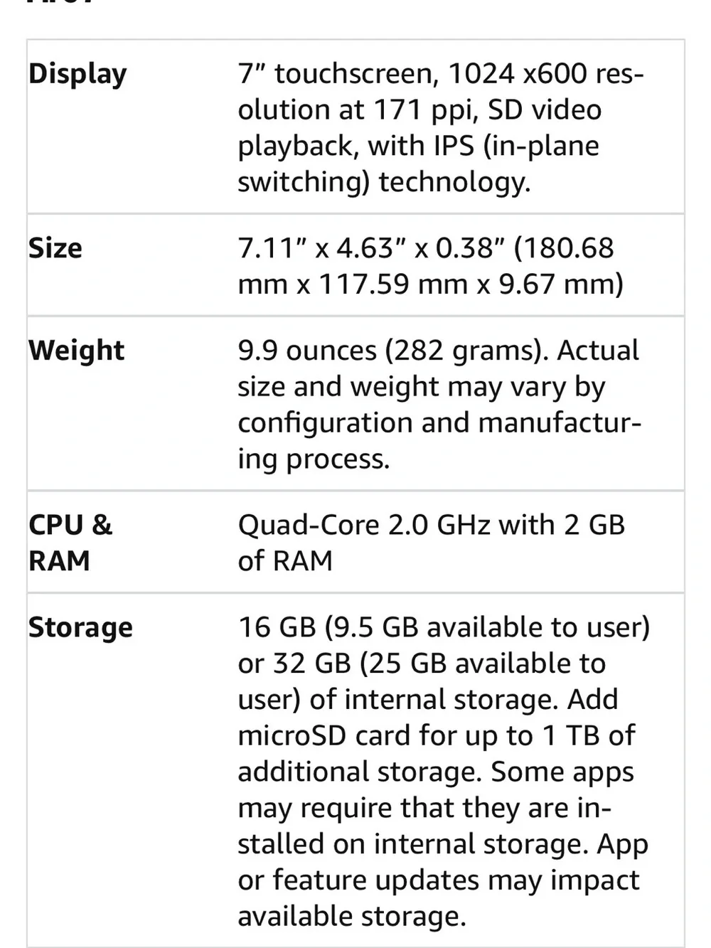 Amazon Fire 7 Tablet - Pink - Fire 7